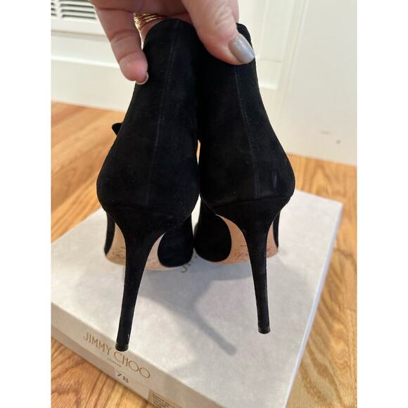 Jimmy Choo Mavy Suede Lace Up Booties - Picture 3 of 4